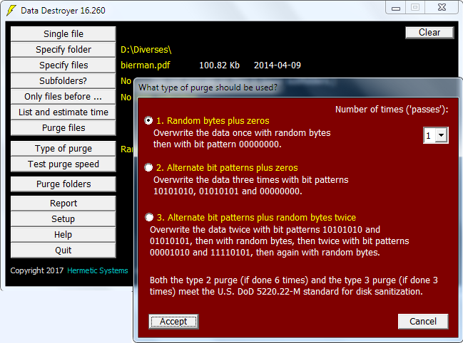 Data Destroyer screenshot Data Destroyer screenshot