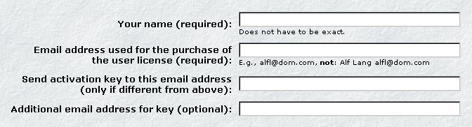 Getting the activation key