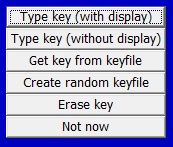 Ways of specifying an encryption key