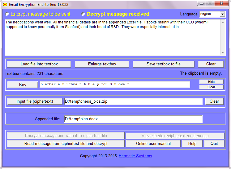 Decrypting using EEE