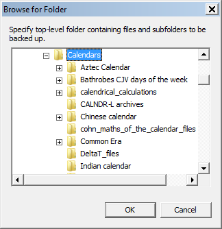 source folder selection