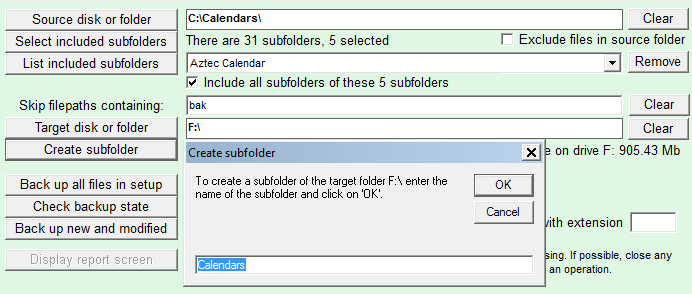 create subfolder