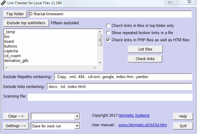 'Link Checker for Local Files' screenshot