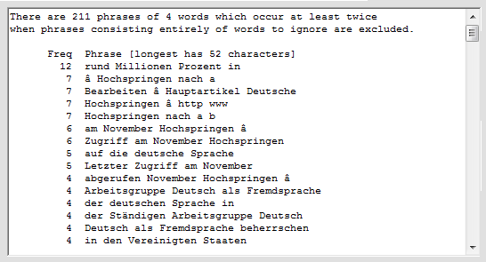 Phrases in German text