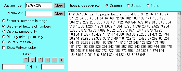 factors of 12,367,296